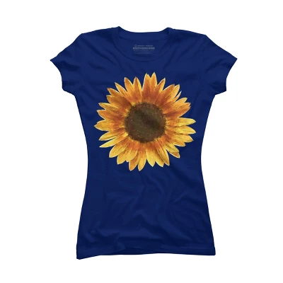 Junior's Design By Humans Sunflower By Maryedenoa T-Shirt 9 Junior's Design By Humans Sunflower By Maryedenoa T-Shirt - Image 7