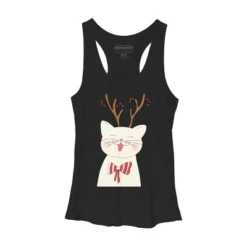 Women's Design By Humans Christmas Cat By Rasheb Racerback Tank Top -Cheap Clad Fine Store GUEST 45f72b83 fe42 4b4e 8e04 e671e7155f08