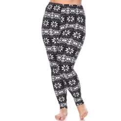 Women's Plus Size Printed Leggings - One Size Fits Most Plus - White Mark -Cheap Clad Fine Store GUEST 46326ba0 a2c5 45eb bb78 90ccd54c1992