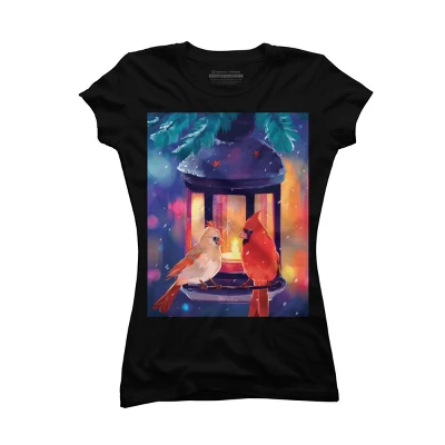 Junior's Design By Humans Christmas In The Air By Mellodee T-Shirt 5 Junior's Design By Humans Christmas In The Air By Mellodee T-Shirt - Image 3