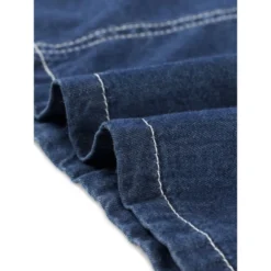 Agnes Orinda Women's Plus Size Denim Detachable Tie Button Front Mini Skirts With Pocket -Cheap Clad Fine Store GUEST 46702e26 f29d 4ff5 8303 34bdb4a076d9