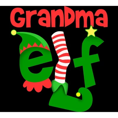 Junior's Design By Humans Grandma Elf Christmas By Personalized T-Shirt 3 Junior's Design By Humans Grandma Elf Christmas By Personalized T-Shirt