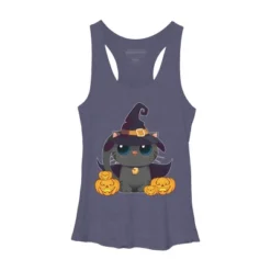Women's Design By Humans Black Cat With Jack O Lantern Halloween Shirt By Thebeardstudio Racerback Tank Top -Cheap Clad Fine Store GUEST 48879565 9d9e 429a 9aeb fa7bb375663c