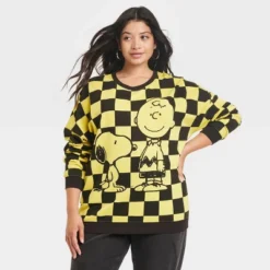 Peanuts Women's Snoopy Cozy Graphic Sweatshirt - Yellow -Cheap Clad Fine Store GUEST 4a4cdd28 224e 4e55 952a 31777ed8a78b