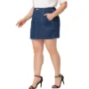 Agnes Orinda Women's Plus Size Denim Detachable Tie Button Front Mini Skirts With Pocket -Cheap Clad Fine Store GUEST 4ce9bfdd 3fb4 454e a3fa 65d79f6a81a1