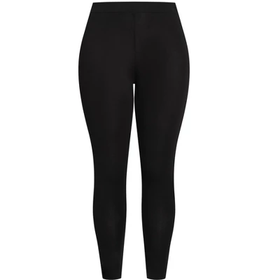 Women's Plus Size Ankle Length Legging - Black | EVANS 4 Women's Plus Size Ankle Length Legging - Black | EVANS - Image 2