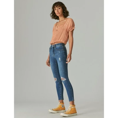 Lucky Brand Women's High Rise Bridgette Skinny Destruct Jean 3 Lucky Brand Women's High Rise Bridgette Skinny Destruct Jean