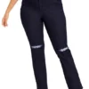 June + Vie By Roaman's Women’s Plus Size Curvie Fit Distressed Straight-Leg Jeans -Cheap Clad Fine Store GUEST 4e3eda8f 23cf 4768 851d 8bfe03270ec8