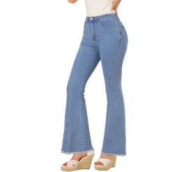 Allegra K Women's Vintage Flare Jeans High Waist Stretch Denim Long Pants Bell Bottoms Jeans -Cheap Clad Fine Store GUEST 512f9698 c05a 470a b63e f7e8cda0ab3e