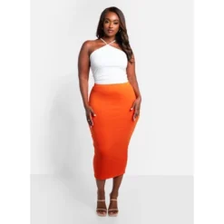 Rebdolls Women's Essential Midi Bodycon Skirt -Cheap Clad Fine Store GUEST 526ec412 d0b9 428e 80dd a89cde8a2192