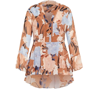 Women's Plus Size Caroline Top - Fudge | CITY CHIC 4 Women's Plus Size Caroline Top - Fudge | CITY CHIC - Image 2