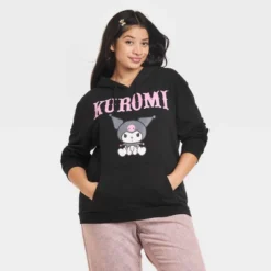 Women's Sanrio Kuromi Graphic Hoodie - Black -Cheap Clad Fine Store GUEST 55bb3b0b ba9f 4da4 8a5a f65955de8a06