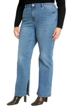 ELOQUII Women’s Plus Size Classic Fit Split Inseam Hem Straight Leg Jean -Cheap Clad Fine Store GUEST 55f96cea d495 4b1c 8818 51632f8e82a5