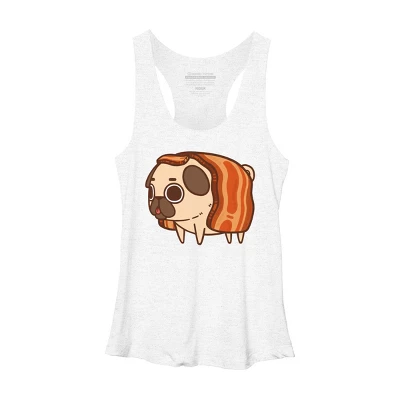 Women's Design By Humans Puglie Bacon Strip By Puglie Racerback Tank Top 12 Women's Design By Humans Puglie Bacon Strip By Puglie Racerback Tank Top - Image 10