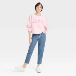 Women's Barbie Logo Graphic Sweatshirt - Pink -Cheap Clad Fine Store GUEST 59983f4a fb33 4abe b3f1 5d0b1ff976a2