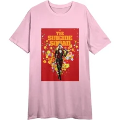 DC COMICS Suicide Squad Movie 2021 Harley Quinn Poster Art Women's Light Pink T-shirt -Cheap Clad Fine Store GUEST 5a3cb11c 4595 4bc4 9573 2c165045eae6