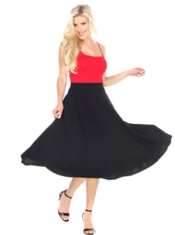 Women's Flared Midi Skirt With Pockets - White Mark 19 Women's Flared Midi Skirt With Pockets - White Mark -Cheap Clad Fine Store GUEST 603ed146 97b3 4afb 8e34 b7f5ac6548db