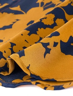 Allegra K Women's High Elastic Waist Belted Slit A-Line Midi Floral Print Skirt 7 Allegra K Women's High Elastic Waist Belted Slit A-Line Midi Floral Print Skirt - Image 5