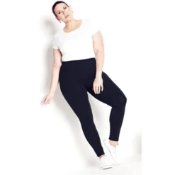 Women's Plus Size Supima® High Rise Legging Black - Petite | AVENUE LEISURE -Cheap Clad Fine Store GUEST 6675ddcb c569 4b3d 8dfa 38329e1420df