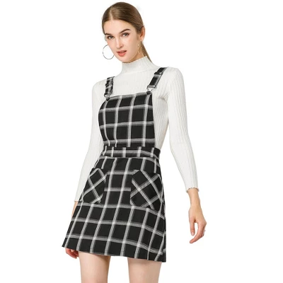 Allegra K Women's Causal Adjustable Strap Above Knee Suspender Skirts 13 Allegra K Women's Causal Adjustable Strap Above Knee Suspender Skirts - Image 11