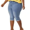 Agnes Orinda Women's Plus Size Mid-Rise Curvy Skinny Stretch Denim Jean Capri -Cheap Clad Fine Store GUEST 71358396 6fbb 4bd8 b796 b4e247cae6a3