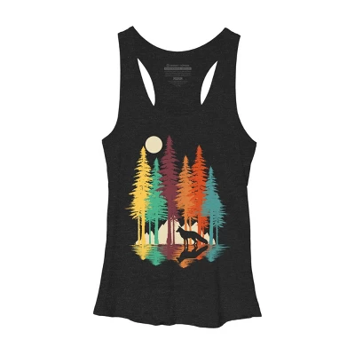 Women's Design By Humans Forest Fox By Clingcling Racerback Tank Top 6 Women's Design By Humans Forest Fox By Clingcling Racerback Tank Top - Image 4