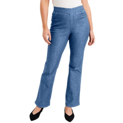 June + Vie By Roaman's Women’s Plus Size Contour Denim Bootcut Jean 3 June + Vie By Roaman's Women’s Plus Size Contour Denim Bootcut Jean