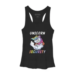 Women's Design By Humans Halloween Dad Mom Daughter Adult Costume - Unicorn Security By MINHMINH Racerback Tank Top -Cheap Clad Fine Store GUEST 74d4798e 2582 41f5 a582 1677d39005fb