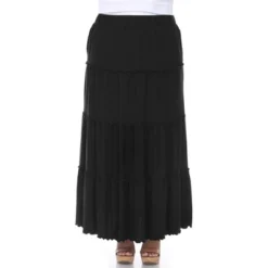 Plus Size Tiered Maxi Skirt -Cheap Clad Fine Store GUEST 78a08650 c7f2 4ff3 8a5c c8b876c858f8