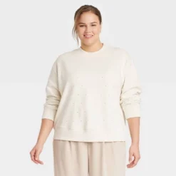 Women's Jeweled Pullover Sweatshirt - A New Day™ 17 Women's Jeweled Pullover Sweatshirt - A New Day™ -Cheap Clad Fine Store GUEST 797cd6d6 17d1 4537 a354 246c711d7642