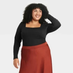 Women's Long Sleeve Slim Fit Corset T-Shirt - Ava & Viv™ -Cheap Clad Fine Store GUEST 7acaed42 aaf3 4ae0 b4e3 4695d5bfe82e