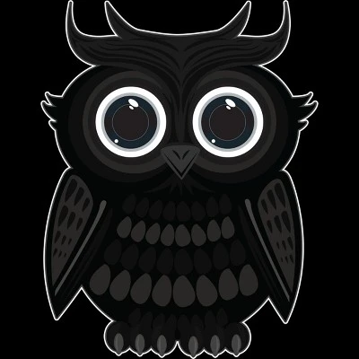 Junior's Design By Humans Black Owl By Adamzworld T-Shirt 3 Junior's Design By Humans Black Owl By Adamzworld T-Shirt