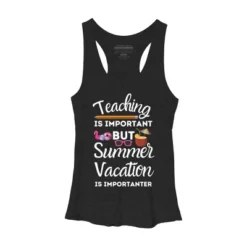 Women's Design By Humans Summer Vacation Is Importanter By Simonani Racerback Tank Top -Cheap Clad Fine Store GUEST 7c17cbb0 0d74 4158 ba50 8897dae73879