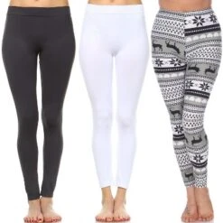 Women's Pack Of 3 Leggings - One Size Fits Most - White Mark -Cheap Clad Fine Store GUEST 7ccdbd59 85ef 409a 9b34 bc0fc517dcfe