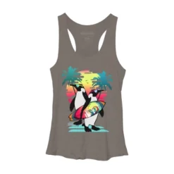 Women's Design By Humans Penguin Summer Vacation By Clingcling Racerback Tank Top -Cheap Clad Fine Store GUEST 7d32ce38 3707 40fc af86 7bb01647b707