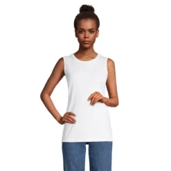 Lands' End Women's Tall Supima Cotton Crew Neck Tank -Cheap Clad Fine Store GUEST 8079e566 35d7 40e1 a81d b50154b0867c