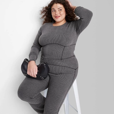 Women's Long Sleeve Corset Seam T-Shirt - Wild Fable™ 5 Women's Long Sleeve Corset Seam T-Shirt - Wild Fable™ - Image 3