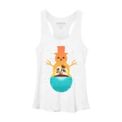 Women's Design By Humans Christmas In July Snowman Sunset By Destiny29 Racerback Tank Top -Cheap Clad Fine Store GUEST 81efe68f 4c05 4dc8 8b84 68931f39c485