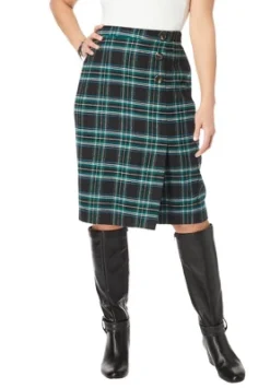 Jessica London Women’s Plus Size Wool-Blend Short Skirt