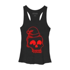 Women's Design By Humans Christmas Love Skull By Genthebunny Racerback Tank Top -Cheap Clad Fine Store GUEST 8426dced c7e9 4f79 abb0 d6ad9d13335f