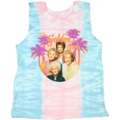 The Golden Girls Women's Palm Trees Tie Dye Braided Tank Top Shirt -Cheap Clad Fine Store GUEST 84d8f86f 5646 4951 a772 702cb1dab570