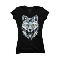 Junior's Design By Humans Little Polar Fox By Studiokauz T-Shirt -Cheap Clad Fine Store GUEST 887de684 d120 4ae5 8b9b 0f9a4d447528