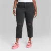Women's Super-High Rise Distressed Slim Straight Jeans - Wild Fable™ Black Wash -Cheap Clad Fine Store GUEST 88cef939 ce11 4a94 9575 0a415328dd74
