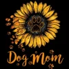 Junior's Design By Humans Mother's Day Dog Mom Sunflower Paw By Dodorindesign T-Shirt -Cheap Clad Fine Store GUEST 89964e94 dd2a 415b a576 301910532401