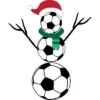 Junior's Design By Humans Funny Christmas Shirts Soccer Snowman T-Shirt By RaisedByBears T-Shirt