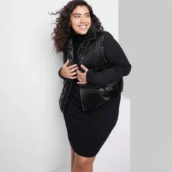 Women's Iridescent Cropped Puffer Vest - Wild Fable™ Black -Cheap Clad Fine Store GUEST 8e3de4cc b49f 4c95 8e7c c4834e5b911f