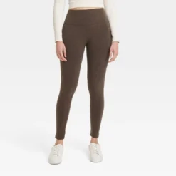 Women's High Waisted Cotton Seamless Fleece Lined Leggings - A New Day™ -Cheap Clad Fine Store GUEST 8ec88310 099e 49c0 9f56 c83cfca69d30