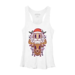 Women's Design By Humans Santa And The Reindeer By PentoolKnight Racerback Tank Top -Cheap Clad Fine Store GUEST 8ed415d7 f634 4e22 8ccb 11671c40b5a8