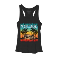 Women's Design By Humans Vintage Classic Car At Beach By Punsalan Racerback Tank Top -Cheap Clad Fine Store GUEST 9070490a 8a5c 461f a964 85a9677f412e