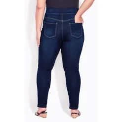 Women's Plus Size Hi Rise Jegging Dark Wash - Average | AVENUE